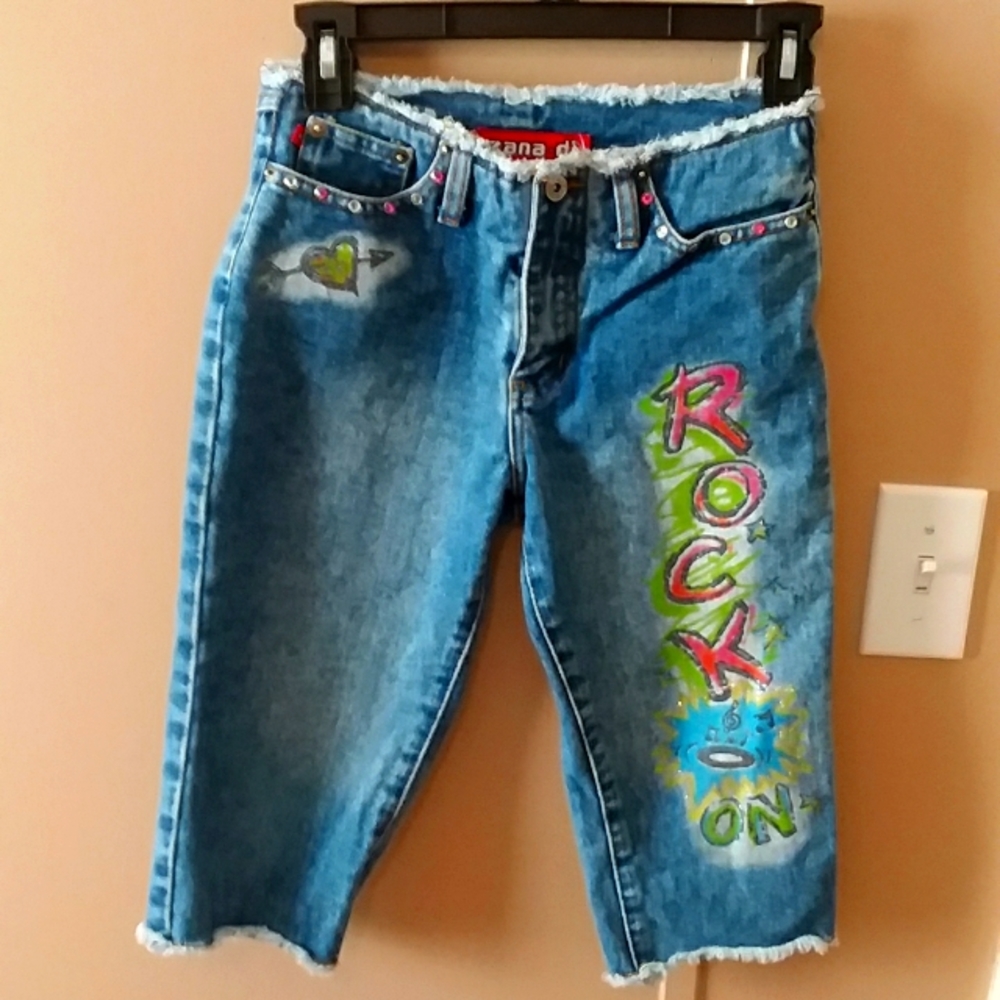 Girls denim capris